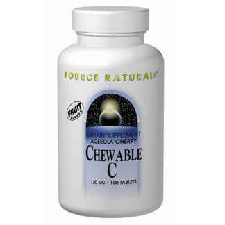 Vitamin C Acerola Chewable w/Bioflavonoids 120mg 250 tabs from Source Naturals