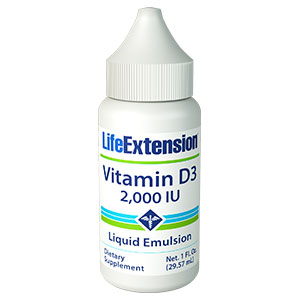 Vitamin D3 Liquid Emulsified, 1 oz, Life Extension