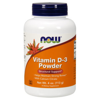 Vitamin D-3 Powder, 4 oz, NOW Foods