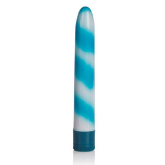 Waterproof Candy Cane Vibrator - Blue, California Exotic Novelties