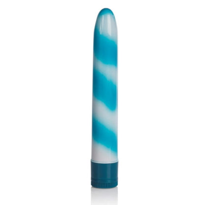 Waterproof Candy Cane Vibrator - Blue, California Exotic Novelties