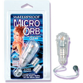 Waterproof Micro Orb with Silicone Sleeve - Clear, California Exotic Novelties